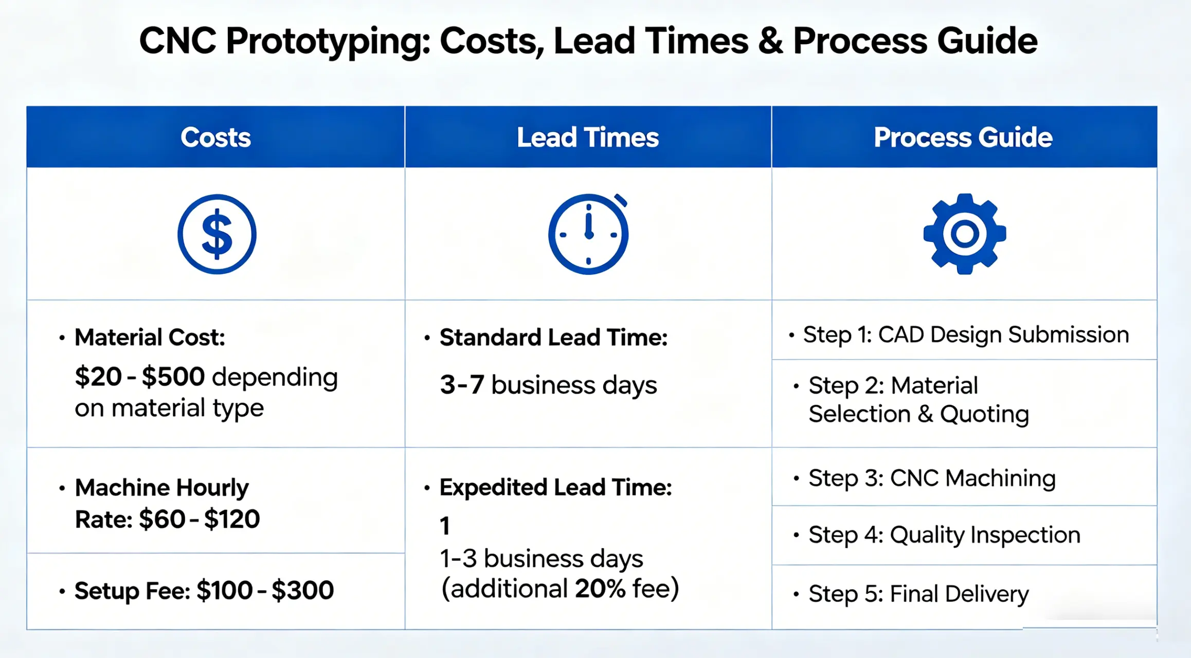 CNC Prototyping: Costs, Lead Times & Process Guide 