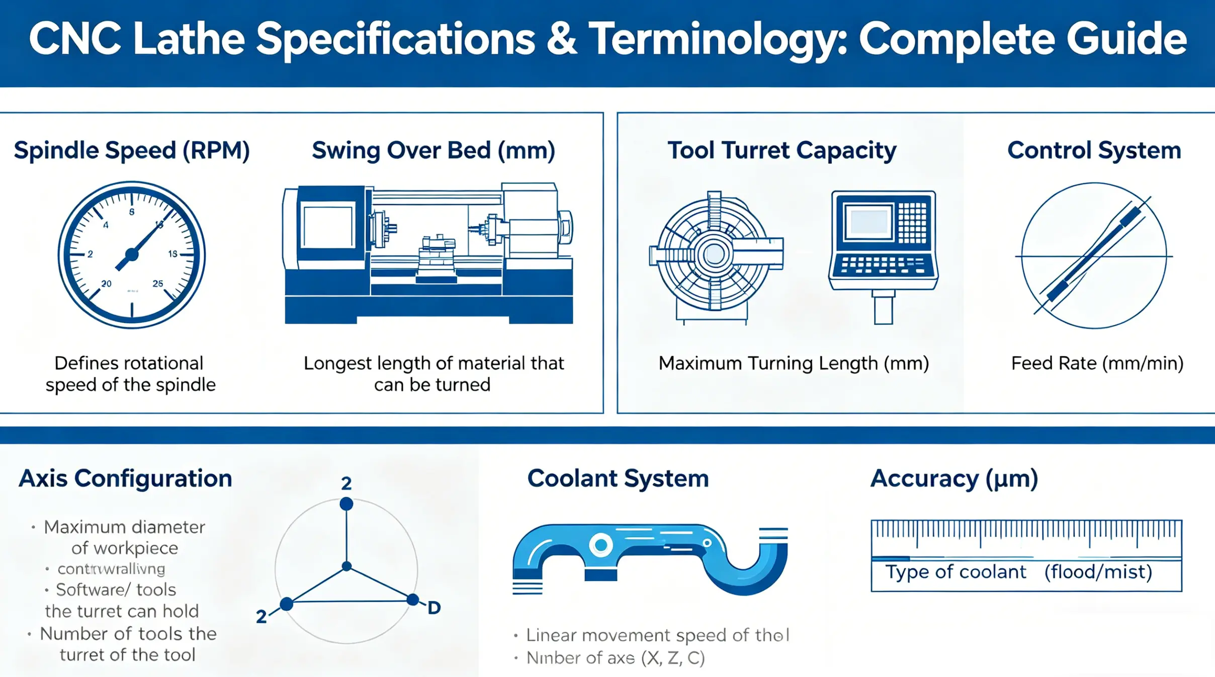 CNC Lathe Specifications & Terminology: Complete Guide